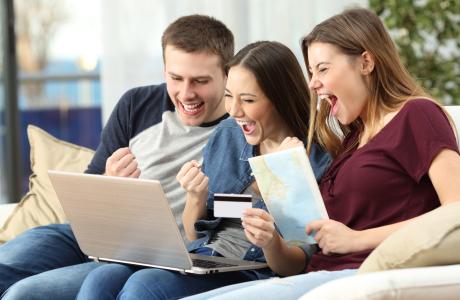 Delte glæde over online flybooking