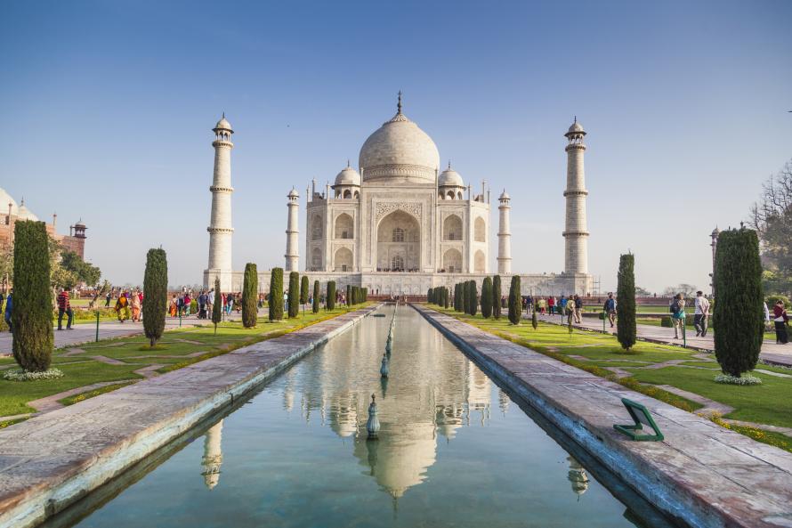 Taj Mahal i Indien.