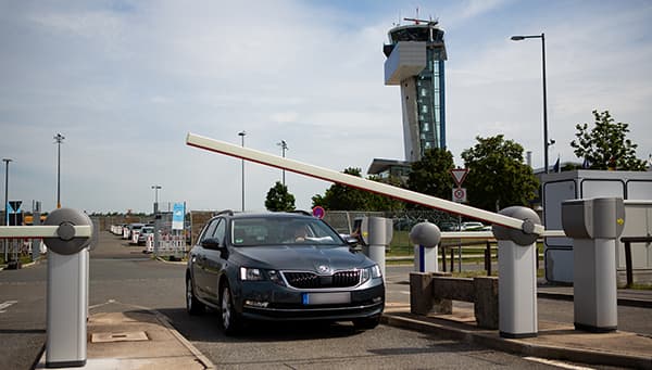 Indkørsel til parkeringspladsen i Nürnberg